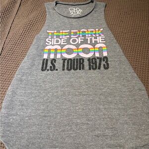 Chaser Gray Tank Top with Rainbow 'The Dark Side of the Moon' Graphic